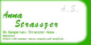 anna strasszer business card